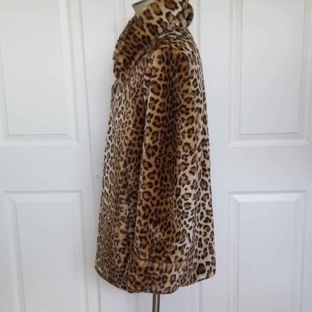 🐆NWOT Dennis Basso Reversable Faux Fur Jacket - Picture 4 of 8